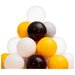 Набор шаров 150 шт, цвета: жёлтый, серый, белый, чёрный, прозрачный
