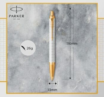 Ручка Parker шариков. IM Premium K318 (RF2143643) Pearl GT M син. черн. подар. кор.