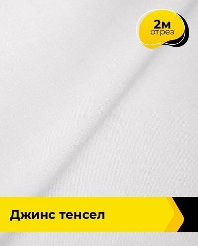 Ткань для шитья и рукоделия Джинс "Тенсел" 2 м * 147 см, белый 009