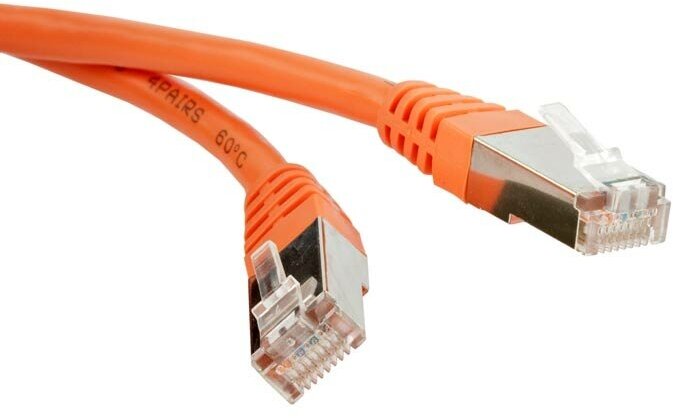 Патч-корд RJ45 - RJ45, 4 пары, FTP, категория 6, 2 м, оранжевый, LSZH, LANMASTER - фото №2