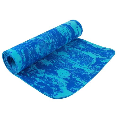 фото Коврик sangh yoga mat, 183х61х0.8 см синий рисунок