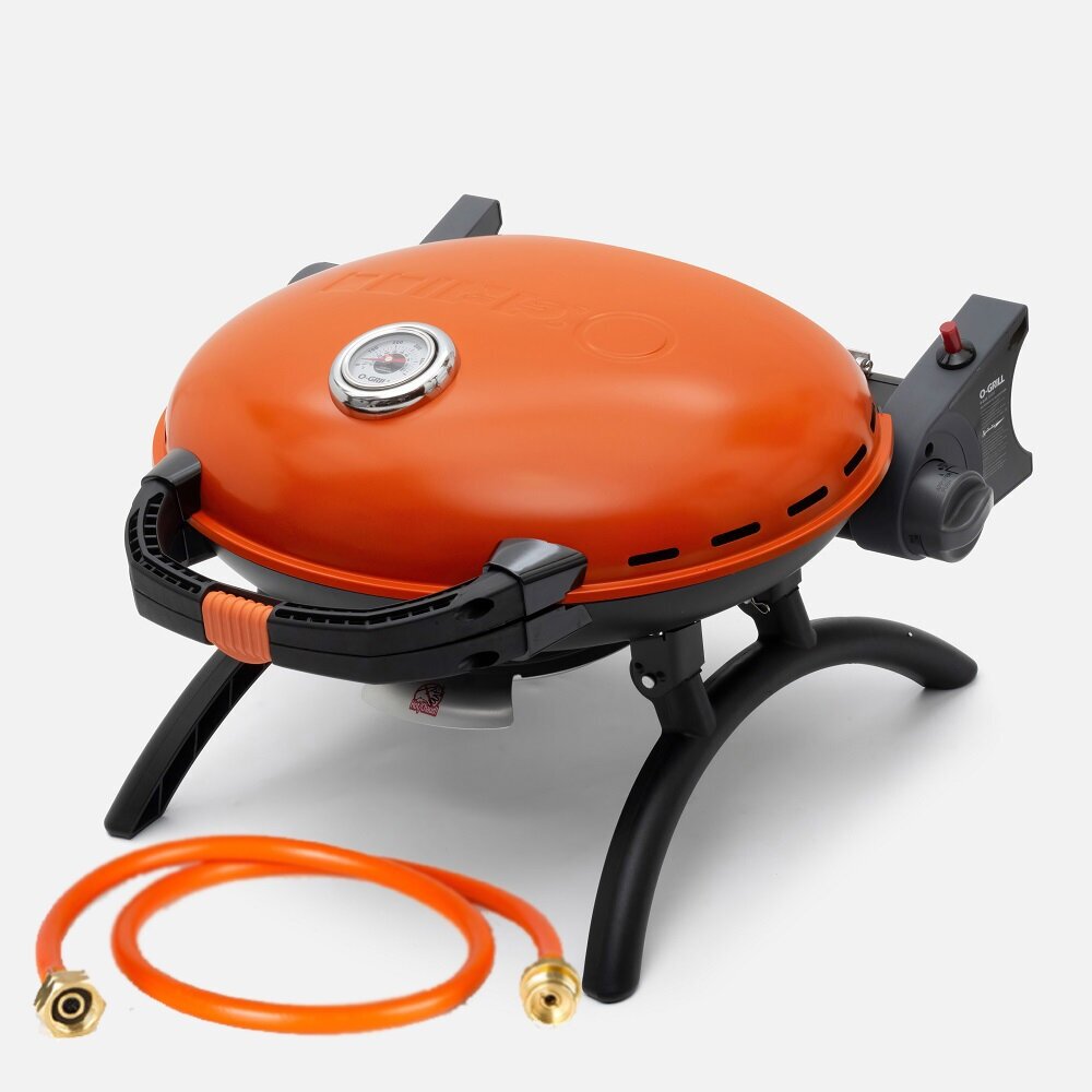 Газовый гриль O-Grill500M black-orange + адаптер тип А + шланг O-Hose в подарок - фотография № 1