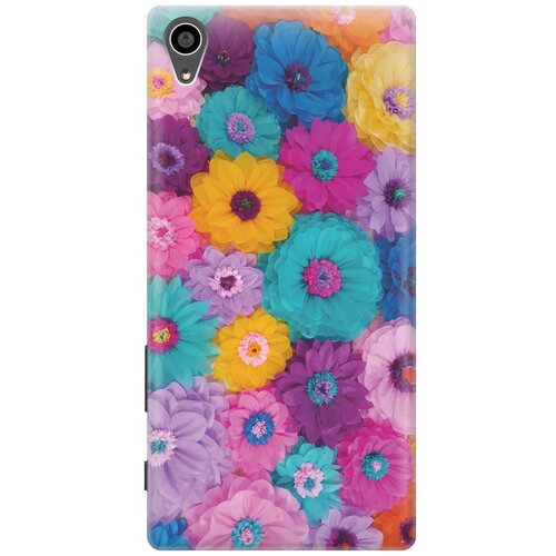фото Cиликоновый чехол на sony xperia z5 / z5 dual / сони иксперия зет 5 / зет 5 дуал с принтом "бумажные цветы" gosso