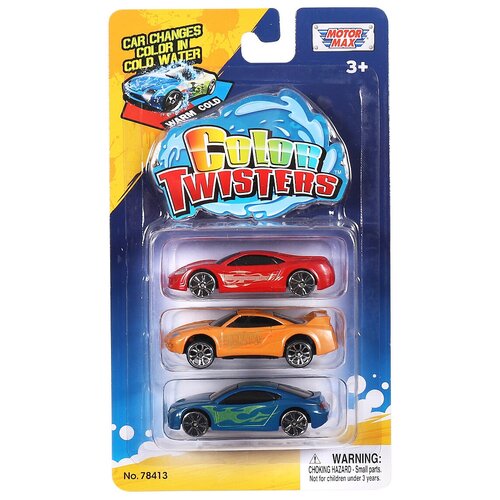 Модель машины Motormax Набор 3 Color Change Cars (Серия Color Twisters) 78413 3 машинки