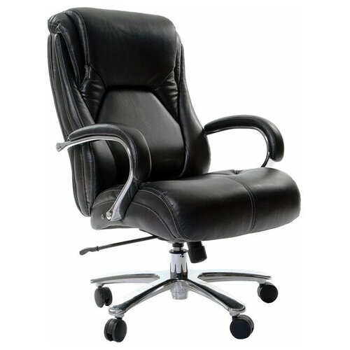 фото Компьютерное кресло chairman 402 для руководителя, обивка: натуральная кожа/искусственная кожа, цвет: черный
