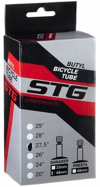 Камера велосипедная STG, бутил, 27,5Х1,95/2,125 , автониппель 48мм (упак: коробка)