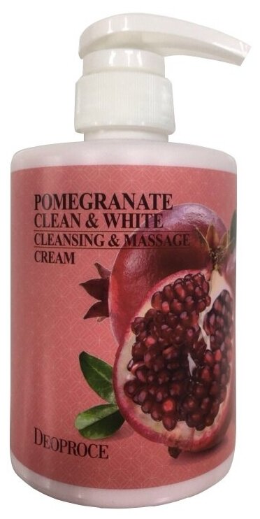 Массажный очищающий крем для лица и тела с гранатом Deoproce Pomergranate Clean & White Cleansing & Massage Cream
