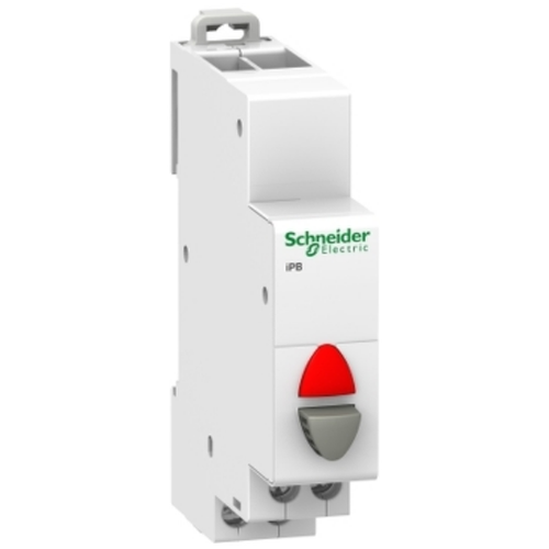 Кнопка управления iPB 1НО серая+красный индикатор | код A9E18037 | Schneider Electric (1 шт.)