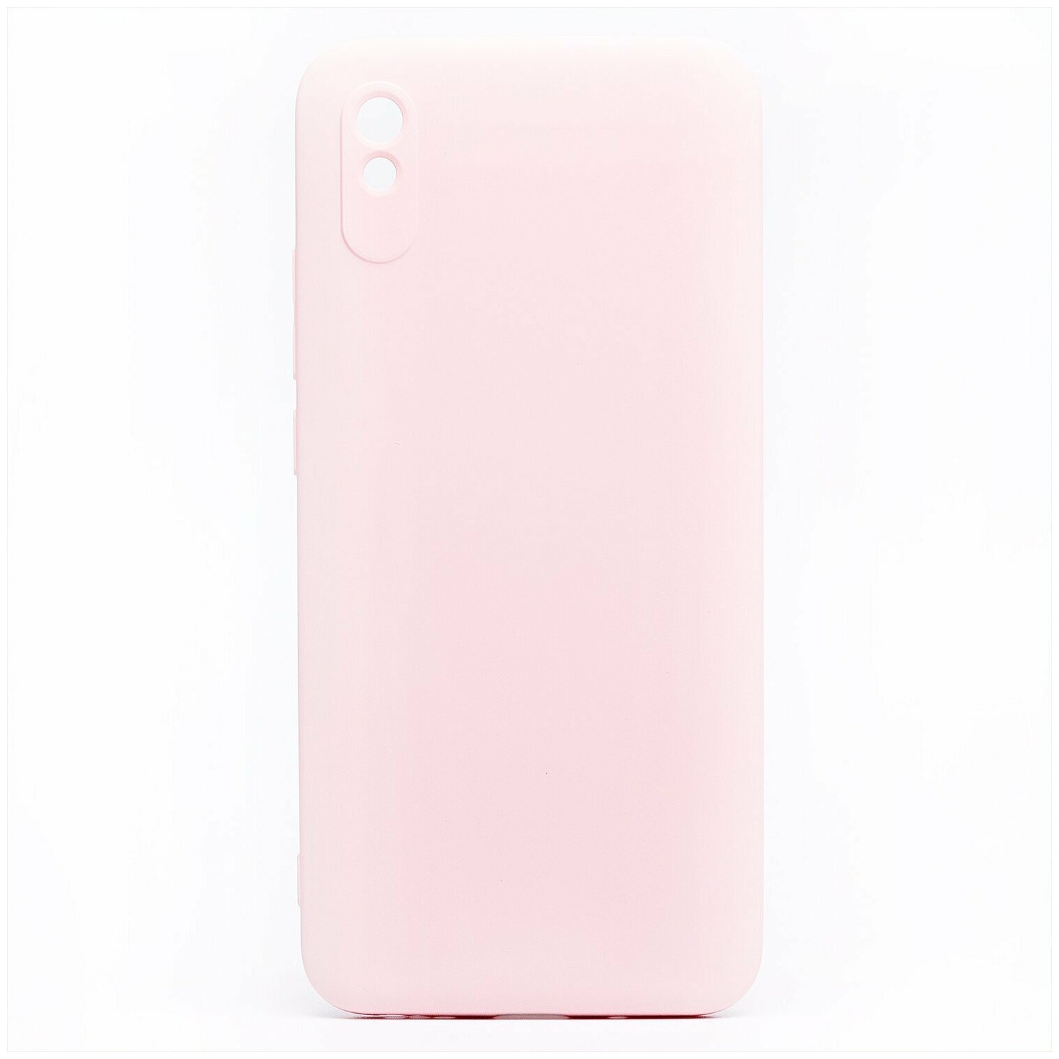 Однотонный силиконовый чехол для Xiaomi Redmi 9A/Redmi 9i / с soft touch покрытием / светло-розовый