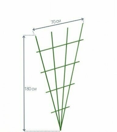 Шпалера веерная, 180х70 см, металлическая, садовый держатель, для роз, кустовых растений, придаст стенам и фасаду неповторимую изысканность и красоту - фотография № 7