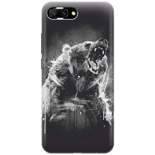 фото Gosso ультратонкий силиконовый чехол-накладка для honor 10 с принтом "разъяренный медведь"