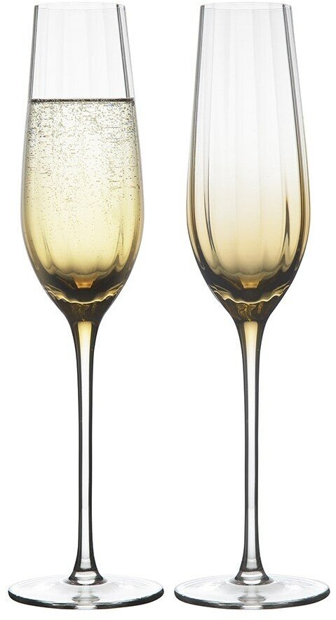 Набор бокалов для шампанского gemma amber, 225 мл, 2 шт.