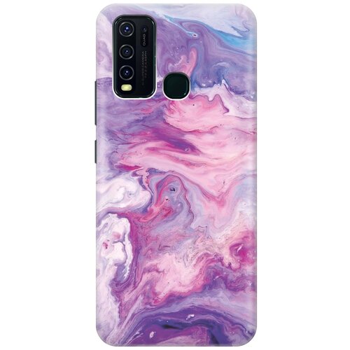 фото Cиликоновый чехол на vivo y30 / виво у30 с принтом "purple marble" gosso