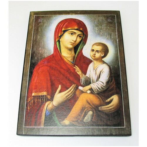 Икона Тихвинская Божия Матерь, размер иконы - 15x18 икона днепрская божия матерь размер иконы 15x18