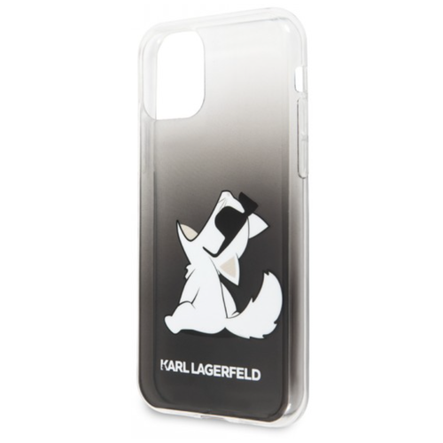 фото Чехол lagerfeld для iphone 11 pro tpu/pc collection choupette fun hard gradient black karl lagerfeld