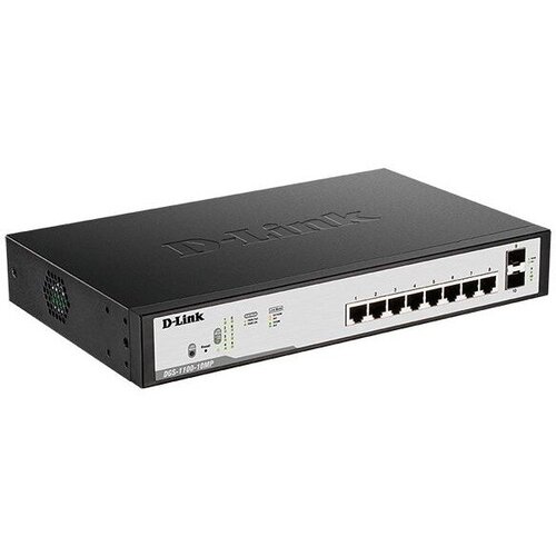 D-Link Коммутатор D-Link EasySmart L2 Switch 8х1000Base-T PoE 2x1000Base-X SFP PoE Budget 130W 1671000₽