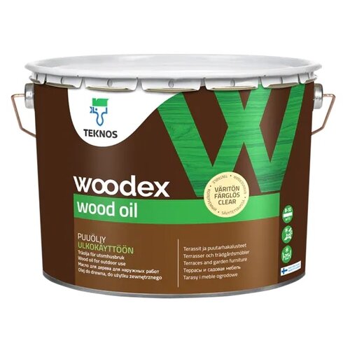 Масло TEKNOS Woodex Wood Oil, бесцветный, 9 л