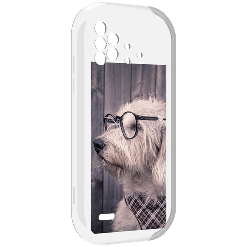 Чехол MyPads Собака-в-очках для UMIDIGI Bison X10 / X10 Pro задняя-панель-накладка-бампер