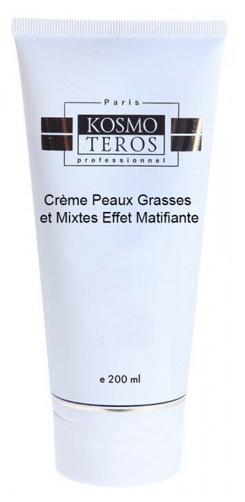 Kosmoteros Professionnel Creme Matifiante Peaux Grasses et Mixtes Крем для жирной и комбинированной кожи лица с матирующим эффектом, 200 мл