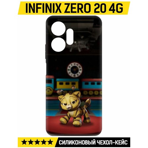 Чехол-накладка Krutoff Soft Case Хаги Ваги - Кошка-Пчёлка для INFINIX Zero 20 4G черный чехол накладка krutoff soft case хаги ваги для infinix zero 20 4g черный