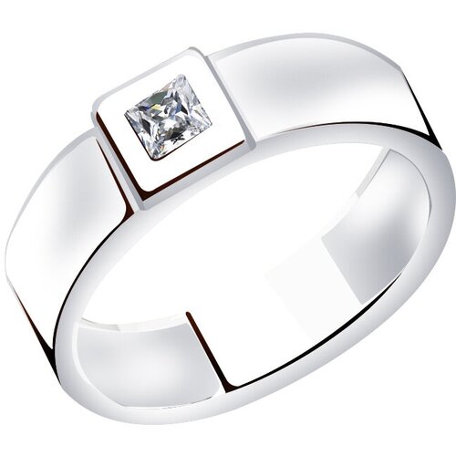 Кольцо Diamant online, белое золото, 585 проба, бриллиант, размер 17 крестик из белого золота 10056 aquamarine