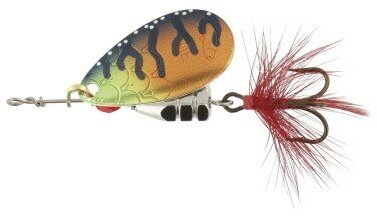 Блесна вращающаяся Kuusamo Kuf-Lippa 5 с оперением BL/O/GR-S