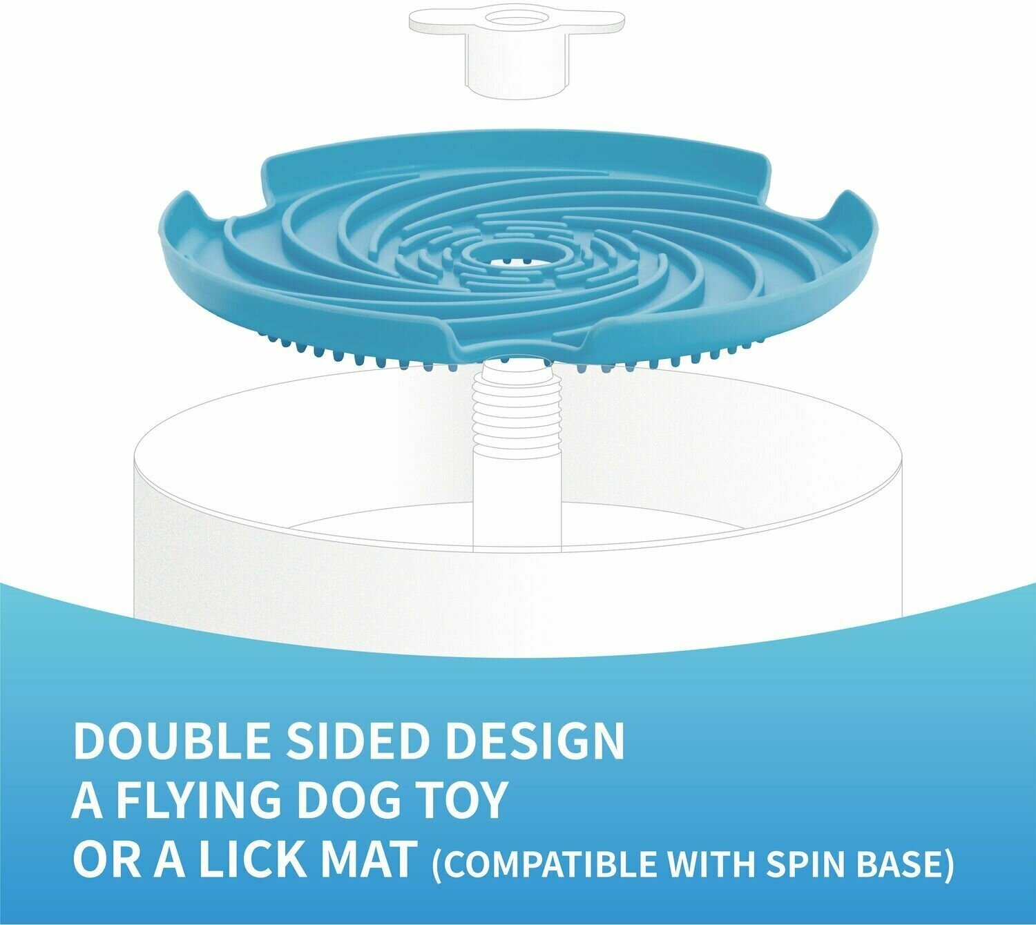 PetDreamHouse Spin аксессуар для интерактивной системы кормления, диск летающий 25x3 см, синий - фотография № 4