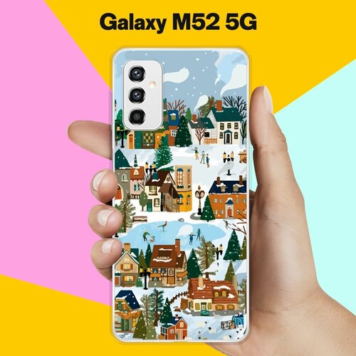 Силиконовый чехол на Samsung Galaxy M52 5G Зимний пейзаж / для Самсунг Галакси М52