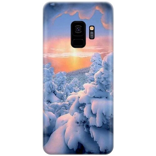 GOSSO Ультратонкий силиконовый чехол-накладка для Samsung Galaxy S9 с принтом Заснеженный лес gosso ультратонкий силиконовый чехол накладка для samsung galaxy s9 с принтом снежные горы и лес