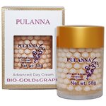 PULANNA Bio-gold & Grape Advanced Day Cream Дневной защитный крем для лица и шеи на основе био-золота и винограда - изображение