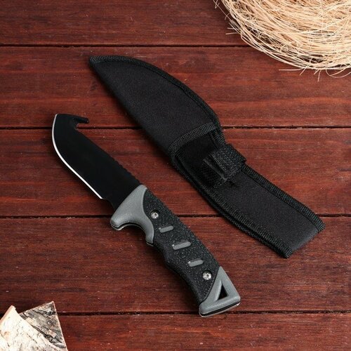 Нож тактический Альфа, шкуросъемный, клинок 9,5см, серый охотничий шкуросъемный нож сималенд флоки