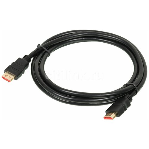 Кабель аудио-видео Buro HDMI 1.4, HDMI (m) - HDMI (m) , ver 1.4, 2м, GOLD, черный [bhp] кабель buro bhp hdmi 2 1 5g hdmi m hdmi m 5 м черный