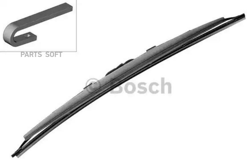 BOSCH 3397004591 Щетка стеклоочистителя каркасная Twin spoiler 550мм крепление Hook