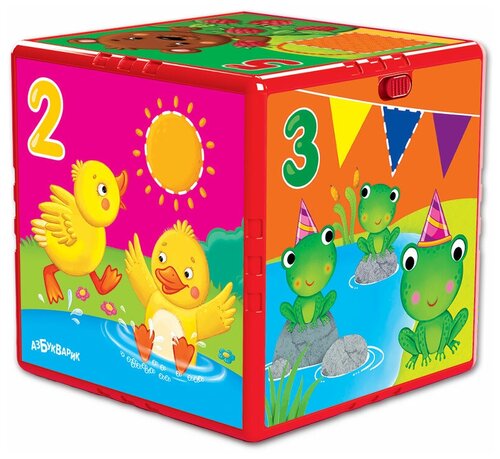 Развивающая игрушка Азбукварик Говорящий кубик. Счёт, формы, цвета, разноцветный