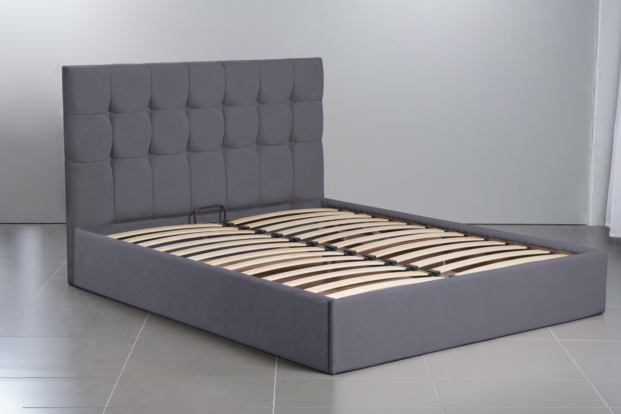 VIERO Кровать Ника мягкое изголовье с размером спального места 160х200 с ортопедическим основанием, без подъемного механизма