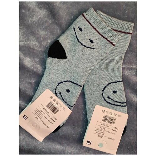 фото Детские теплые носки "смайлики", внутри махра, унисекс нет