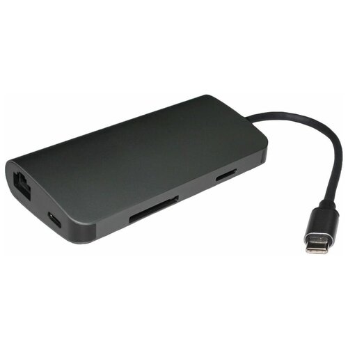 Хаб разветвитель Palmexx серый pxhub usbc 8in1 curve 1652200₽