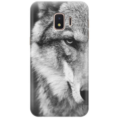 фото Ультратонкий силиконовый чехол-накладка для samsung galaxy j2 core с принтом "спокойный волк" gosso
