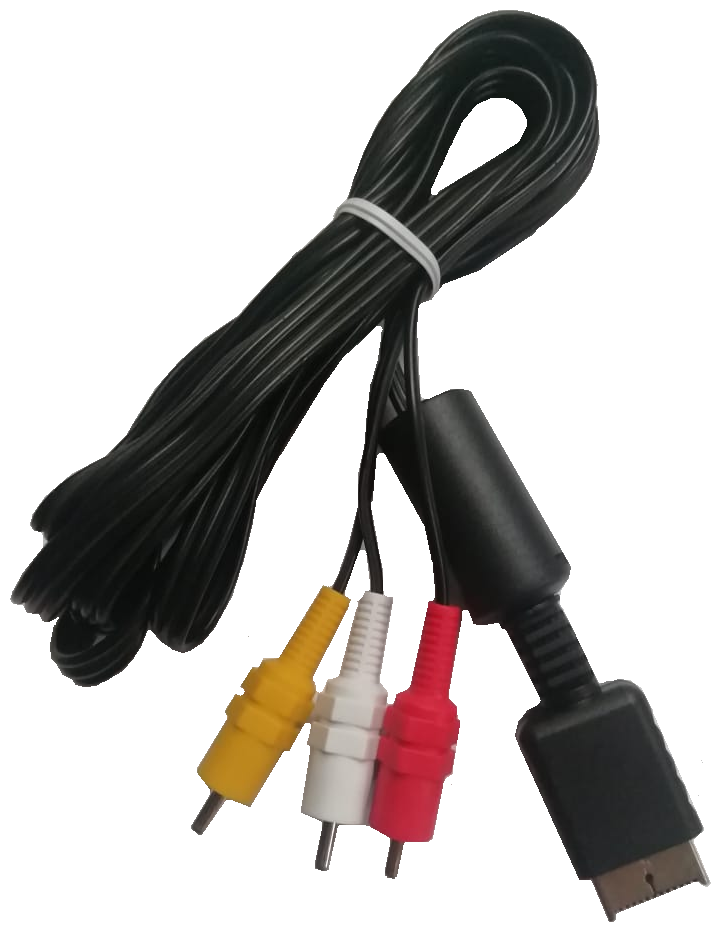 Компонентный кабель-переходник MyPads TA-120843 TV AV-3xRCA для Sony Playstation PS2/PS3 черный