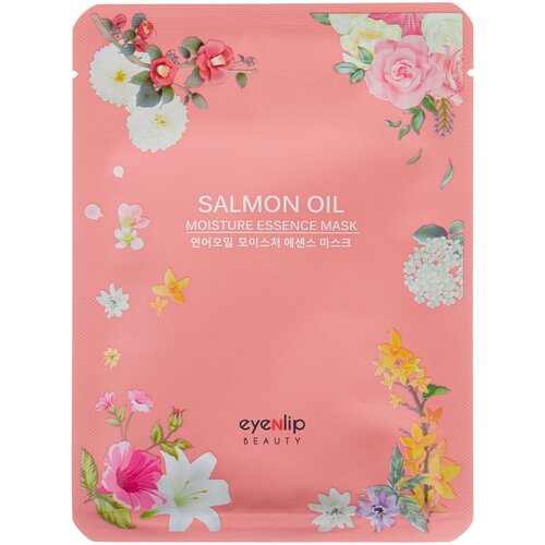 Eyenlip Moisture Essence Mask Salmon Oil тканевая маска с экстрактом лососевого масла, 250 г, 25 мл тканевая маска с экстрактами витаминов eyenlip vitamin moisture essence mask