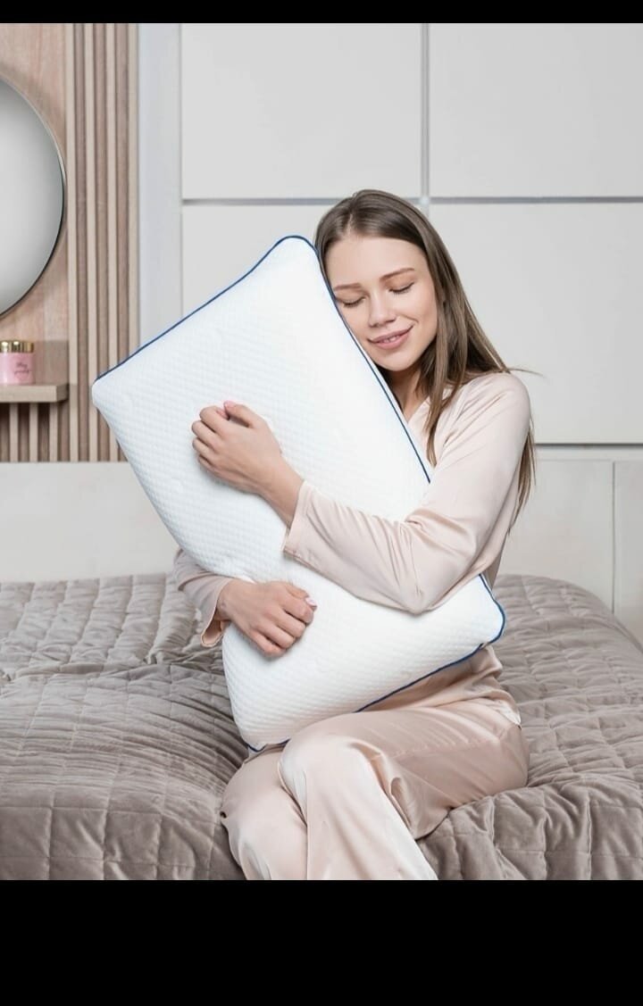 Ортопедическая подушка Memory Pillow с эффектом памяти средняя жесткость Memory Sleep Анатомическая Подушка