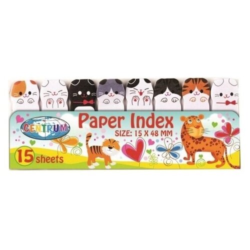 Клейкие листки-индексы, бумажные, размер 48*15 мм 88549