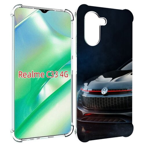 Чехол MyPads volkswagen фольскваген 2 мужской для Realme C33 4G задняя-панель-накладка-бампер