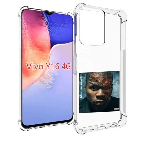 Чехол MyPads 50 Cent - Before I Self Destruct мужской для Vivo Y16 4G/ Vivo Y02S задняя-панель-накладка-бампер