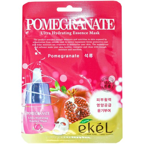 Ekel Тканевая маска для лица с экстрактом граната Pomegranate Ultra Hydrating Essence Mask (25 г)