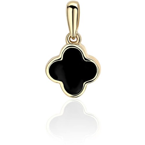 фото Подвеска из желтого золота 585 пробы с эмалью 01п0312960э. размер б/р эстет