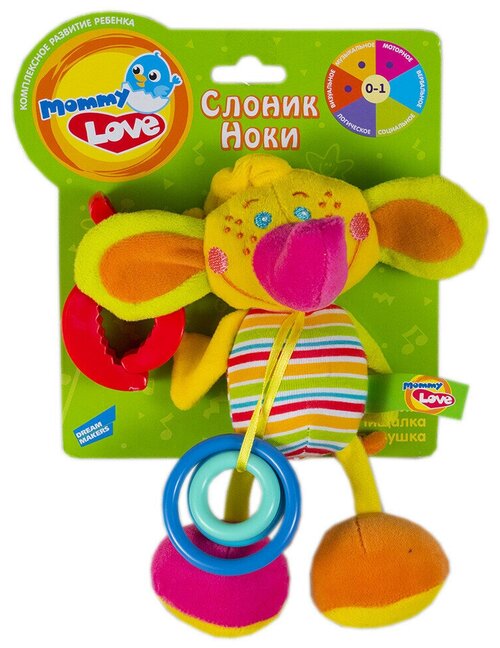 Подвесная игрушка Mommy Love Слоник Ноки (SDS0/M), разноцветный