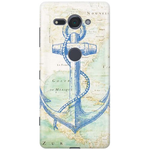 фото Re:pa накладка transparent для sony xperia xz2 compact с принтом "якорь на карте"