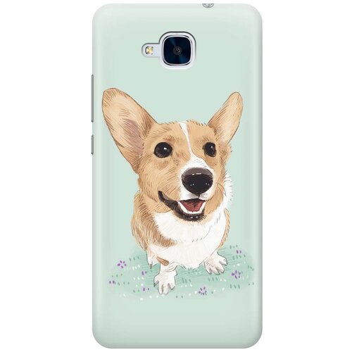 фото Cиликоновый чехол на honor 5c / хонор 5с с принтом "корги" gosso
