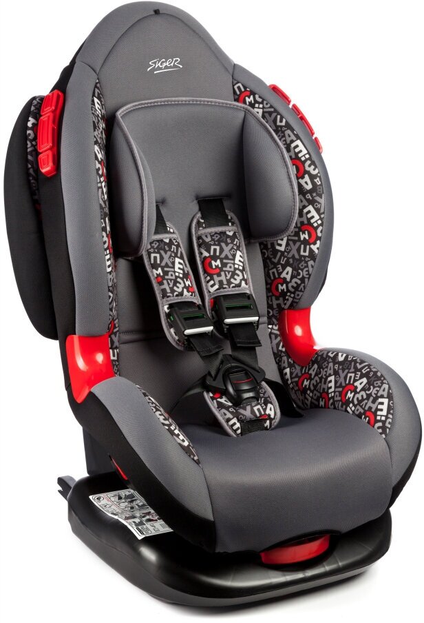 Детское автомобильное кресло siger art кокон isofix алфавит 1-7 лет 9-25 кг группа 1/2 Azard KRES0295